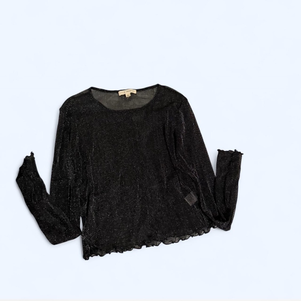 Black Mesh Women's Top